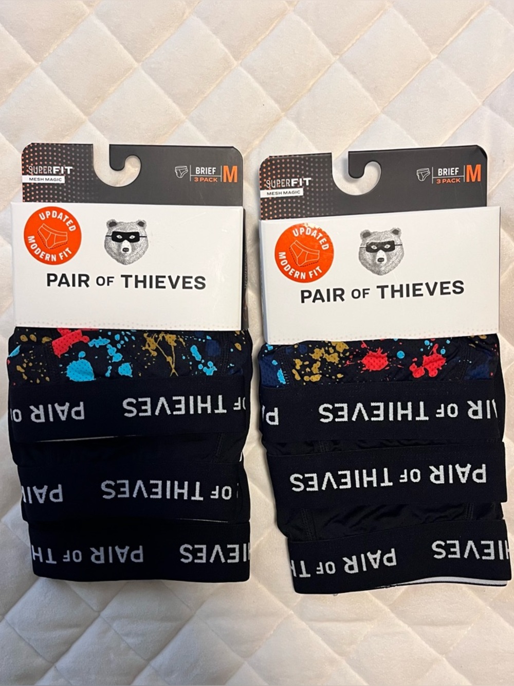 NWT Pair of Thieves super fit mesh magic briefs 6 total men’s medium